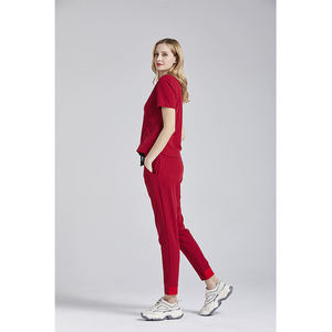 Ensemble de gommage athlétique moderne de nouvelle qualité pour les femmes-Pantalon de gommage moderne à col en V pour le yoga - Product Image 3