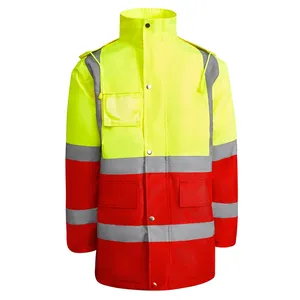 Parka ad Alta Visibilità Merak, Impermeabile Promozionale per Merchandising - Product Image 2