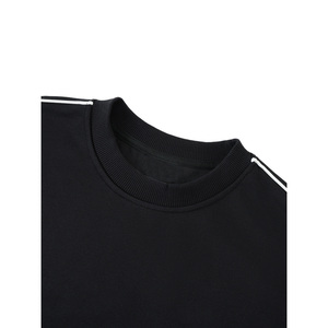 Sudadera Oversize con Cuello Redondo y Cintas Adhesivas - Ropa de Invierno con Estampado Serigrafiado, Apliques, Lavado Ácido, Bordado, Parches Sólidos y Forro, Talla 2XL - Product Image 3