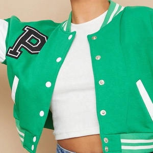 Top Quality <b>Women</b> Cropped <b>Varsity</b> <b>Jackets</b> <b>For</b> Street Wear Custom Embroidered Logo Eco-Friendly <b>Women</b> Baseball <b>Varsity</b> <b>Jackets</b> - Product Image 3