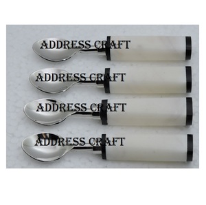 Modern Design Wood and Resin Handle <b>Dinner</b> Spoon <b>Sets</b> Birthday Party Wedding Use Spoon <b>Sets</b> Display Latest Style Cutlery <b>Set</b> - Product Image 2