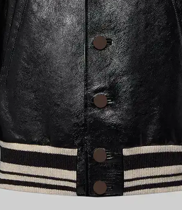 แจ็กเก็ตหนังสำหรับผู้หญิงจากปากีสถานแจ็กเก็ตหนังวัวแท้สำหรับผู้หญิงปรับขนาดได้ - Product Image 4