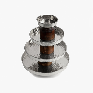 Silver Plated Simple Design Customized Look Premium Metal Cup <b>Cake</b> <b>Stand</b> for Anniversary Birthday Parties Serving Usage - Product Image 4