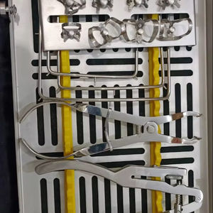 Set of 18 Reusable Dental Rubber Dam Clamps with Tray Manual Power Source Dental Instruments <b>Kit</b> - Product Image 1