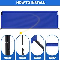 Barrière de tennis de table portable professionnelle, clôture de terrain pour un ramassage de balles plus rapide et une pratique organisée