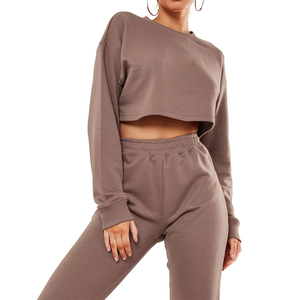 Conjunto Deportivo de 2 Piezas para Mujer, 100% Algodón, 500GSM, Corte Holgado, Hombros Caídos, Ropa Casual de Invierno - Product Image 6