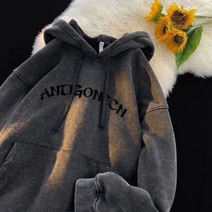 Sudaderas con capucha estampadas diseño personalizado lavado ácido Unisex Vintage ropa con estampado gráfico ropa Hip Hop Streetwear otoño sudaderas con capucha - Product Image 2