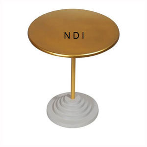 Plateau en verre avec finition nickelée brillante en acier inoxydable Table basse en aluminium Table décorative de meubles de qualité supérieure - Product Image 3