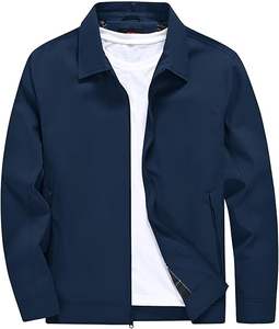 Vestes légères pour hommes Blousons bombardiers légers Coupe-vent de golf à col avec poches zippées - Product Image 1