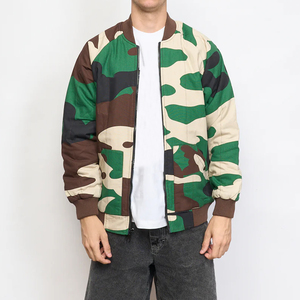 Best Sale Custom Printed Men's 100% Polyester Bomber <b>Jacket</b> Street Style Winter Lightweight Breathable Stand Collar Hooded - Product Image 4