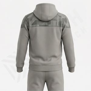 Survêtement technique en molleton 100% coton pour homme avec logo personnalisé, vêtements de sport, vêtements de course, vêtements de sport d'extérieur, entraînement en salle de sport, jogging, exercice - Product Image 2