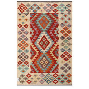 Alfombra Kilim de Maimana, Afganistán, 152 x 100 cm, Alfombras y Juegos de Alfombras Tradicionales Afganas - Product Image 1