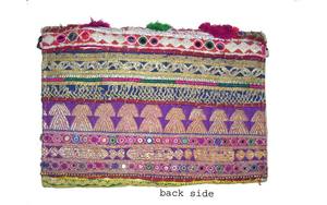 Pochette banjara indienne faite à la main sur mesure Vintage Tribal Style bohème doublure en coton brodé fermeture à glissière pour la fête - Product Image 2
