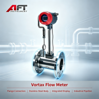 Débitmètre vortex industriel en acier inoxydable pour affichage local, air comprimé saturé en azote, RS485