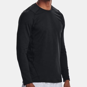 Camisetas Deportivas de Manga Corta para Hombre, Personalizadas con Logotipo, Transpirables, Elásticas en 4 Direcciones, de Secado Rápido, de Malla, Negras, para Correr, Gimnasio, Poliéster/Algodón - Product Image 1