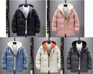 Doudoune blanche à fermeture éclair pour femme, vêtement d'hiver de haute qualité, matelassé avec capuche, Design uni, offre spéciale - Product Image 5