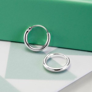 Ensemble de boucles d'oreilles pendantes en argent sterling de trois tailles différentes 12mm 14mm 16mm 1.8mm d'épaisseur Cadeau de mariage Super Saver Pack - Product Image 2