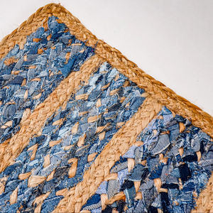 Set de table en tissu denim de jute tressé 40 x 60 cm, vaisselle écologique, tapis de table pour la salle à manger, vente en gros, export - Product Image 1