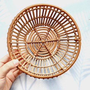 ตะกร้าหวายทรงกลมเก็บผลไม้อาหารทอดของตกแต่งบ้าน100% ทำด้วยมือราคาถูกจากเวียดนาม - Product Image 4