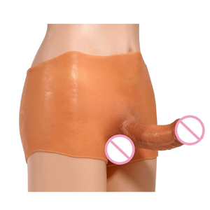 Culotte en silicone avec godemichet intégré, couleur unie, épaisse, transparente, sensation réaliste, pour homme et femme, idéale pour la nuit de noces - Product Image 3