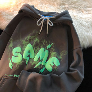 Sweats à capuche personnalisés OEM pour hommes Heavyweight 3D Puff Printing 100% Cotton Winter Season Drawstring Sweats à capuche personnalisés pour hommes - Product Image 1