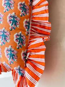 Taies d'oreiller et coussins en pur coton à volants, style vintage moderne de luxe, motif à carreaux, décoration intérieure - Product Image 5