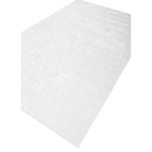 Tapis moderne abstrait en viscose tufté à la main Cera Ivory de 10 mm d'épaisseur pour salon, chambre, bureau, couloir d'adolescent - PTPV-7064 - Product Image 2