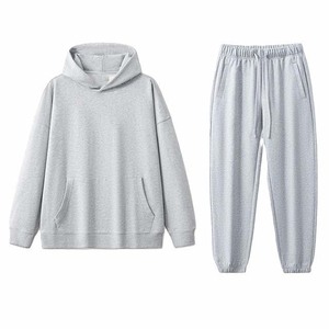 100% algodón invierno bordado Sudadera con capucha Jogger conjunto estampado personalizado Premium gimnasio pulóver Regular Fit hombres chándales - Product Image 6