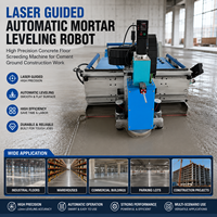Robot de nivellement automatique de mortier guidé par laser, machine de nivellement de sol en béton de haute précision pour les travaux de construction de sols en ciment