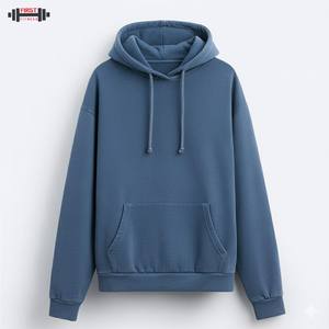 <b>Brown</b> Baggy Hoodie Blanks High Quality 100% Cotton <b>Fleece</b> Distressed Custom Stringless Puff Printing Oversized 300 Grams Winter - Product Image 1