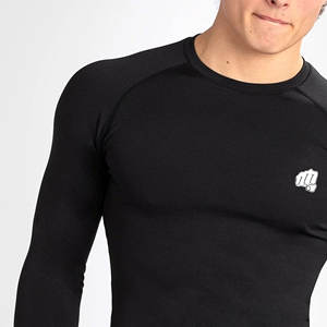 T-shirt de compression technique à manches longues pour homme, impression numérique, Jiu Jitsu BJJ MMA, Spandex/Polyester, logo personnalisé, vente en gros - Product Image 3