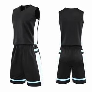 Ensemble d'uniformes de basket-ball personnalisés, maillot et short sans manches en tissu à séchage rapide respirant pour hommes et jeunes vêtements d'équipe - Product Image 1
