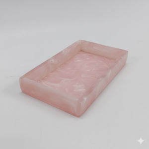 Customized Elegant Resin Rectangle Eco-friendly Serving Tray Platter Dining Table Weddings Ramadan <b>Eid</b> <b>Gifting</b> Modern Design - Product Image 1