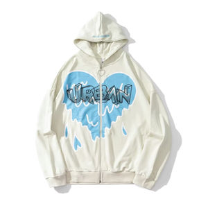 เสื้อฮู้ดมีซิปแบบสวมศีรษะผ้าขนแกะคอตตอน100% แบบกำหนดเองสำหรับฤดูหนาว - Product Image 1