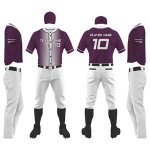 Uniforme de béisbol personalizado para adultos y jóvenes, tela de secado rápido, nombre del equipo OEM y logotipo sublimado/bordado - Product Image 5