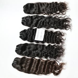 Remy Virgen pelo indio sin procesar cutículas onda de agua ninguno derramamiento ondulado tejido paquetes Natural negro templo cabello humano gran - Product Image 6