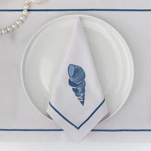 Servilletas de Lino y Algodón con Bordado de Animales Marinos Estilo Japonés, Tamaño y Color Personalizables, para Hogar, Restaurante y Avión - Product Image 3