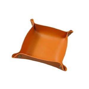 Luxe Craft Plateau de service en similicuir sophistiqué pliable fonctionnel pour la vaisselle de salle de bain Mélange parfait Praticité de luxe - Product Image 6