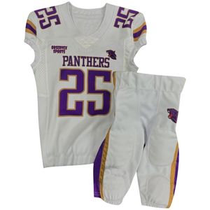 Uniforme de Fútbol Americano Transpirable de Alta Calidad con Parches de Sarga, Sublimación Personalizada del Equipo, 100% Poliéster - Product Image 2