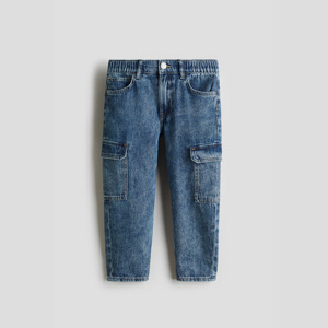 Jeans cargo pour homme, coupe décontractée et fuselée, denim élégant, streetwear, pantalon confortable, vêtements décontractés pour la mode quotidienne - Product Image 1