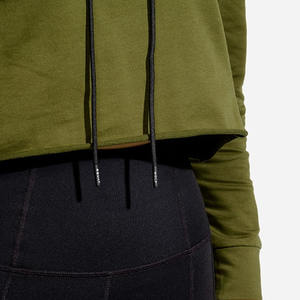 ชุดวอร์มครอปท็อปแบบมีฮู้ด ดีไซน์สั่งทำพิเศษสำหรับผู้หญิง ชุดสเวตเตอร์ถักแบบสวมใส่สบาย กางเกงจ็อกเกอร์ ฤดูหนาว 2025 ชุดครอปท็อปแบบมีฮู้ดสั่งทำพิเศษ - Product Image 5