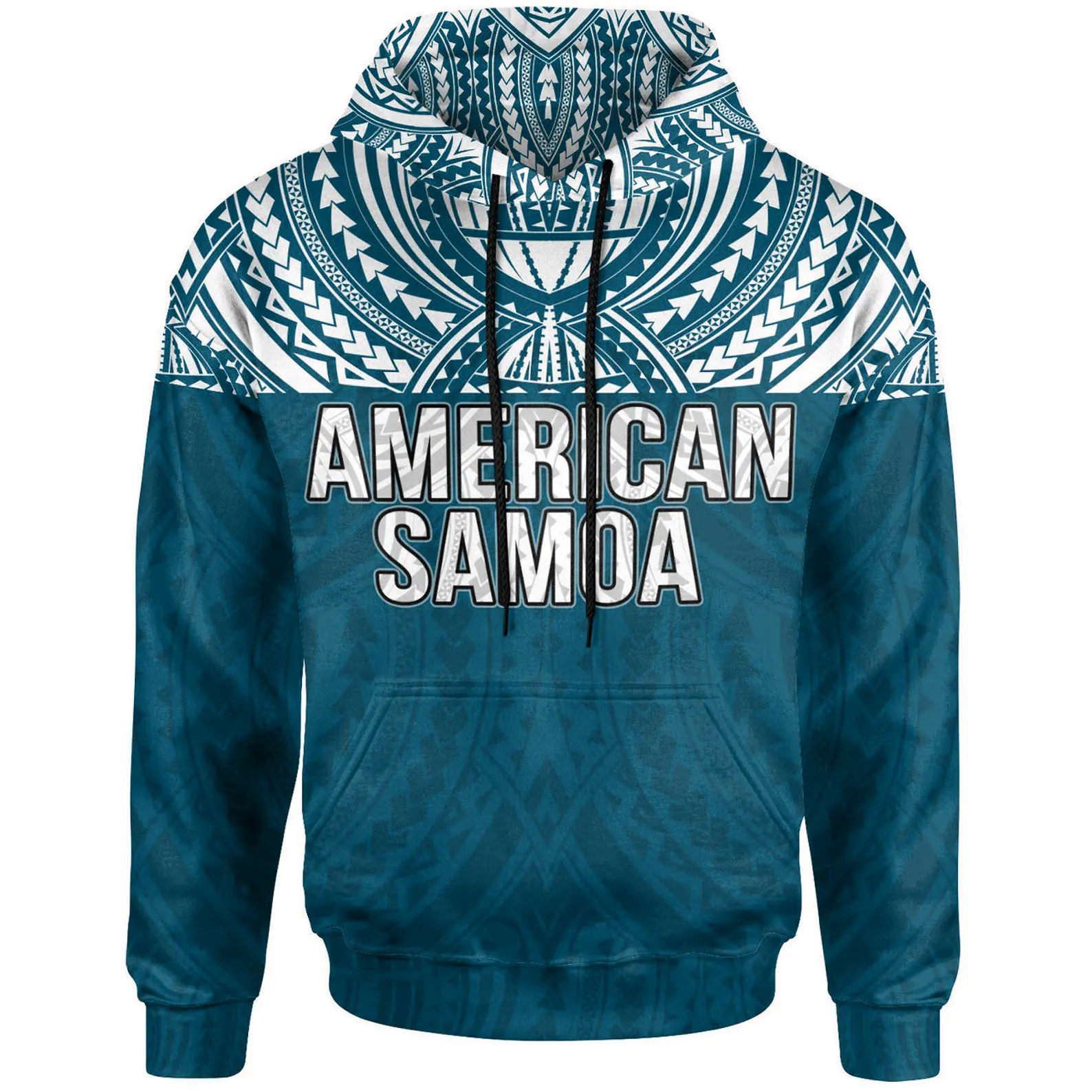 2023 Großhandels preis Kunden spezifische amerikanische Samoa Polynesian Tribal Tattoo Pattern Herren Sport Hoodie Large Size Pullover Top