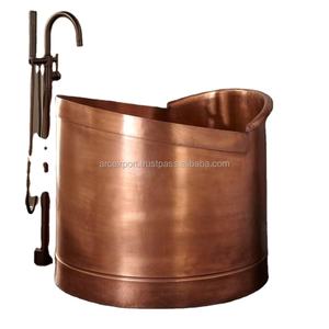 Bañera Redonda de Cobre, Material de Cobre, Decoración Elegante con Cuentas, Bañera Moderna de Lujo Estilo Antiguo en Venta - Product Image 1