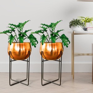 Macetas de metal hechas a mano, eleva tu espacio con diseños de moda, macetas colgantes para balcón, sala de estar - Product Image 3