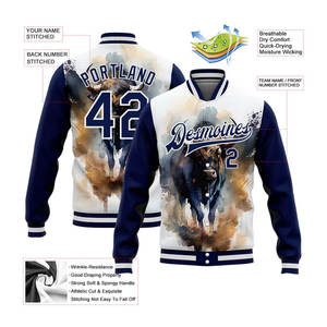 Vestes de baseball personnalisées par sublimation pour hommes, femmes et jeunes - Blousons universitaires réversibles anti-UV avec nom brodé - Product Image 5