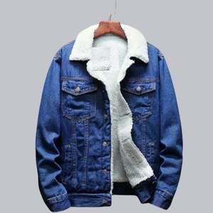 Veste en jean épais d'hiver de haute qualité pour hommes avec fourrure Veste universitaire d'hiver doublée de fourrure Vestes en jean avec fourrure polaire fabriquée en fourrure - Product Image 2