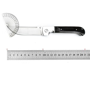 Cuchillo de bolsillo plegable hecho a mano D2, Funda de cuero y acero personalizable, OEM, nuevo cuchillo de madera con botón pulsador DIY para acampar al aire libre - Product Image 2