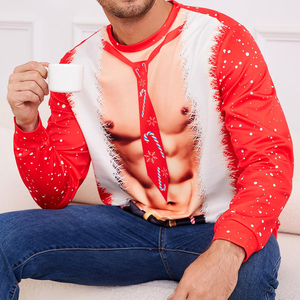 Sudaderas de Cuello Redondo Personalizadas con Diseño Navideño Estampado, 100% Algodón, Felpa Gruesa, Corte Regular, Logotipo Personalizado, Serigrafía para Hombre - Product Image 6