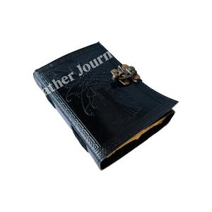 Mariposa mujer Vintage 100% diario de cuero genuino en relieve cuaderno de oficina manual diario de escritura diario libro de bocetos diario - Product Image 3