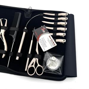 <b>Nude</b> Hair Extension Tools Kit Set Including Micro Link Silicon Bead Pliers Clips Scissor Loop Human Hair Extension Removal Plier - Product Image 5